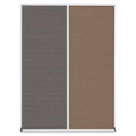 Double Door Radius Corkboard,48X36,B